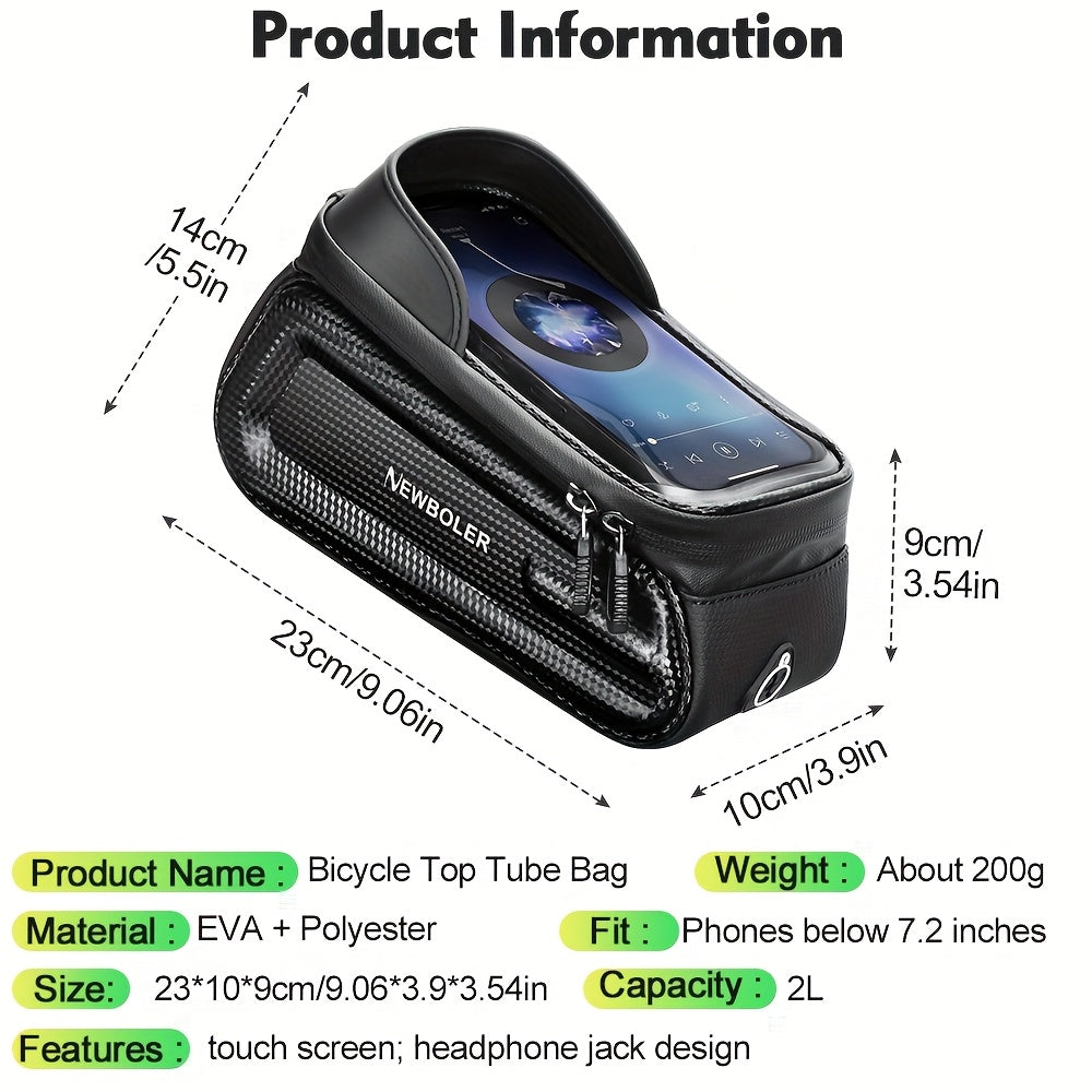 NEWBOLER Bike Bag NEWBOLER Bike Handlebar Bag with 6.8\