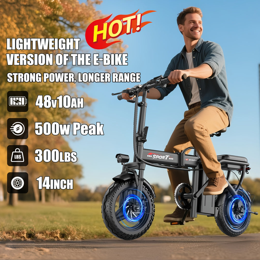 F30 Electric Bike - 48V 20Ah Battery, 749W Motor, 27.9MPH Speed, 65 Miles Range, 440LBS Load, 20\