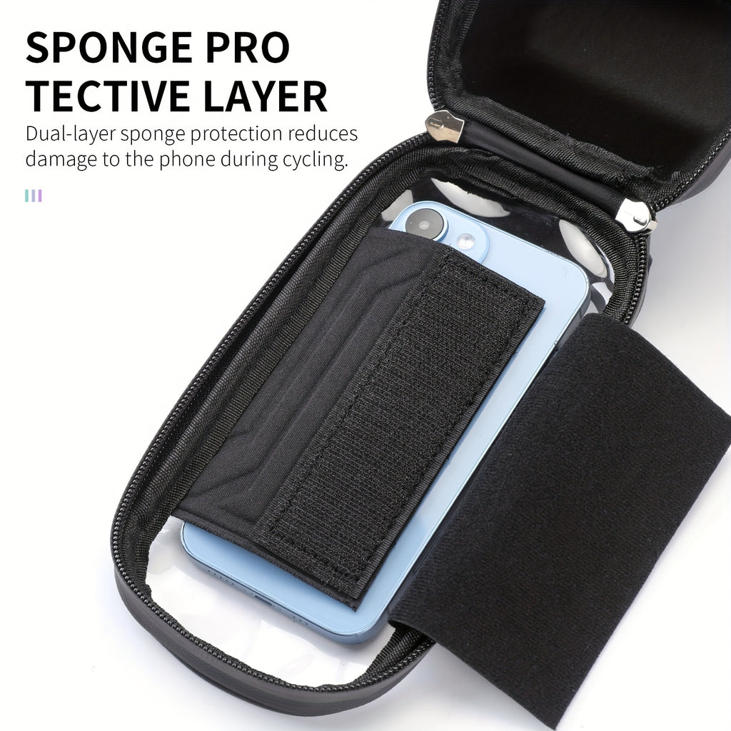 TOSUOD Bike Handlebar Bag - Heavy-Duty High Quality Cycling Computer & Phone Case Holder