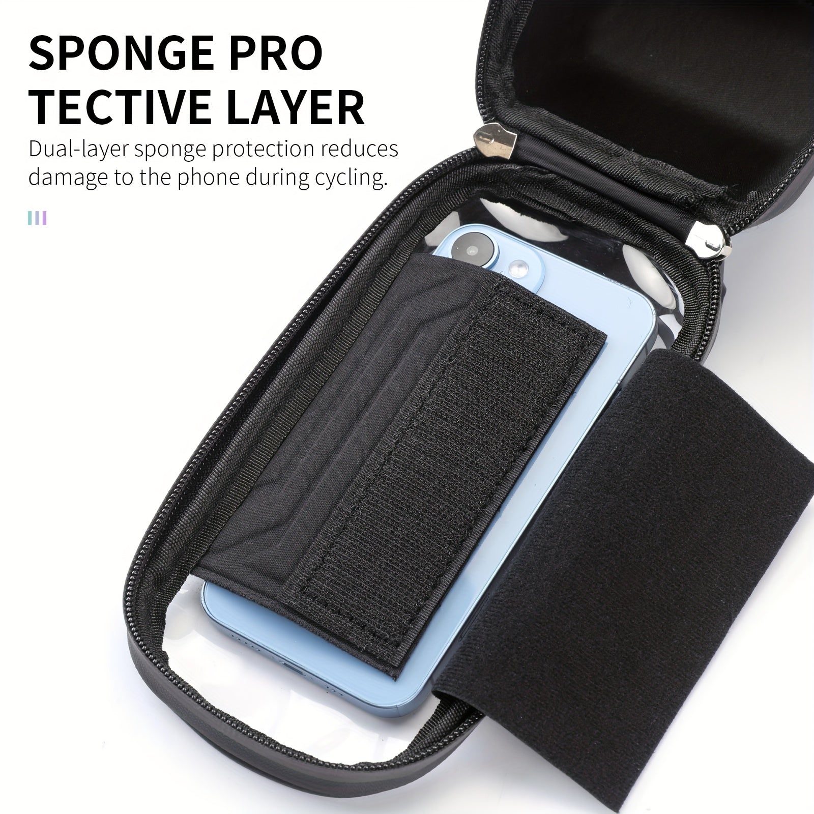 TOSUOD Bike Handlebar Bag - Heavy-Duty High Quality Cycling Computer & Phone Case Holder