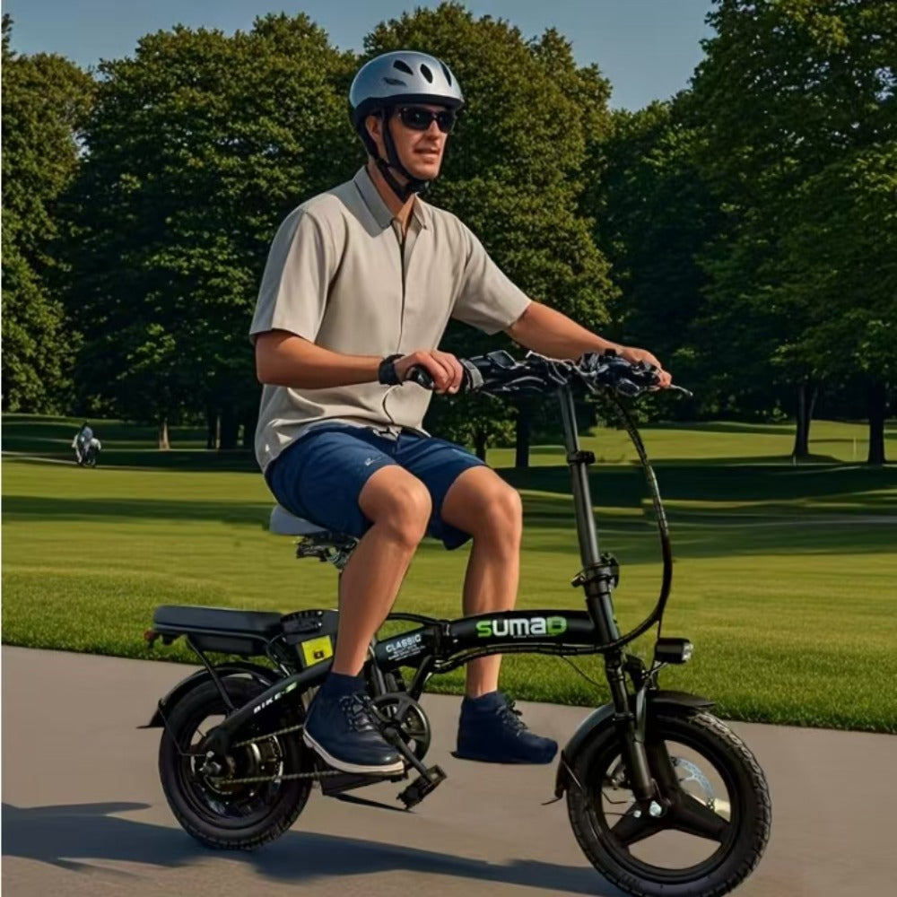 740W Lightweight Cool Off-road Folding Bike 20 Mph, 35 Miles Of Range, Removable Battery