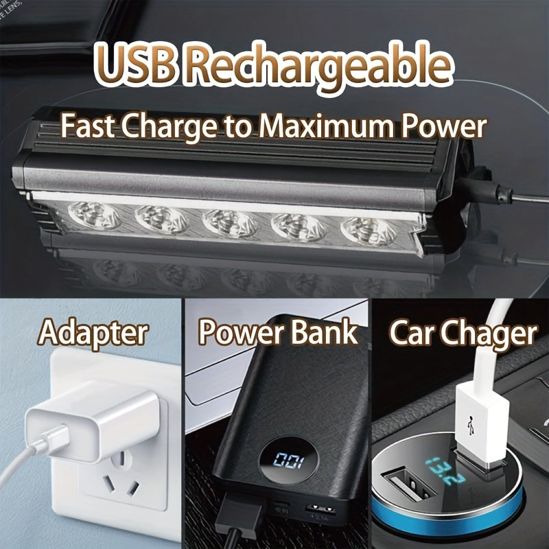 USB Uper Bright Bicycle Lights, 2800 Lumens 6400mAh