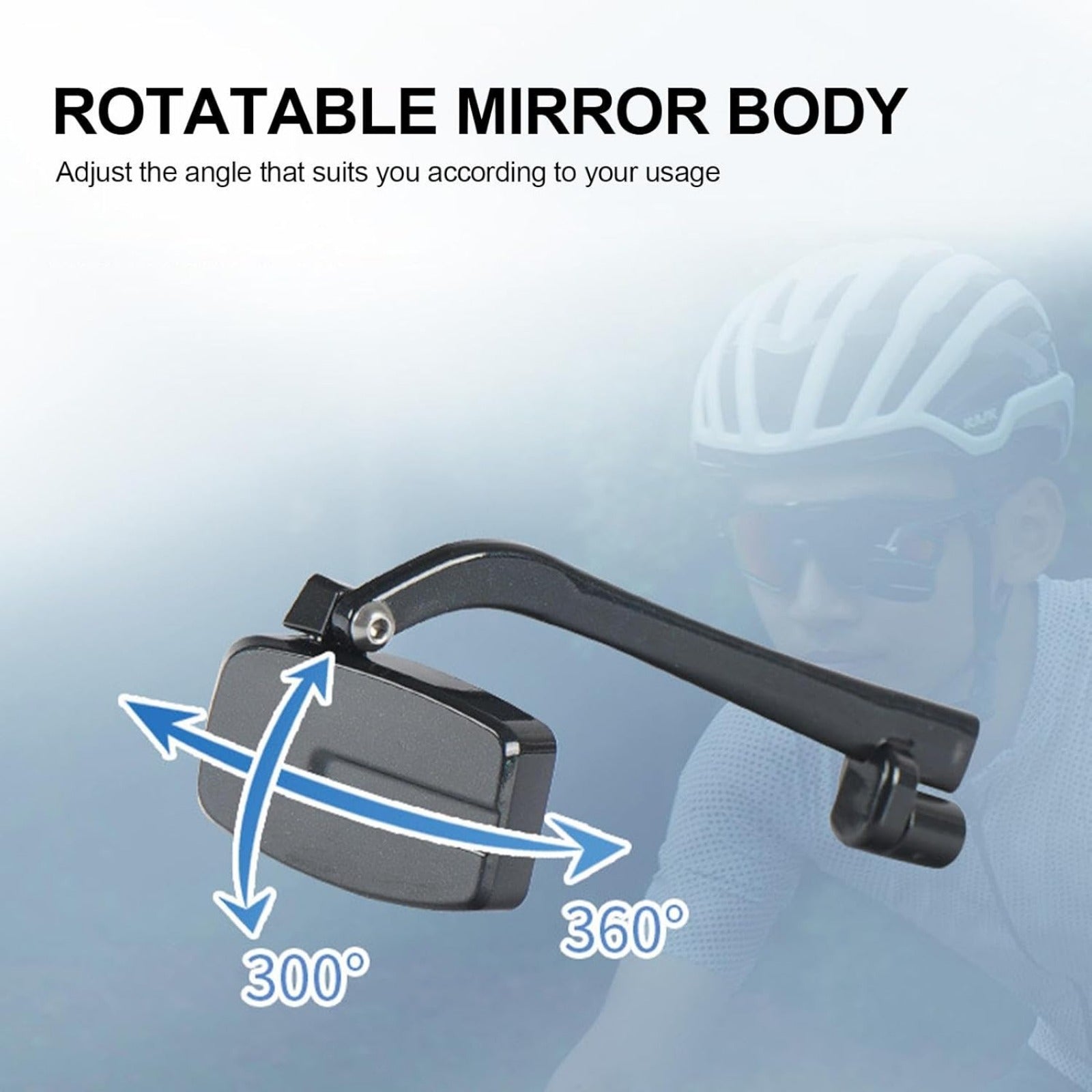 Adjustable Multi-Angle Eyeglass Mirrors - Convex Rearview Cycling Mirrors with Glasses