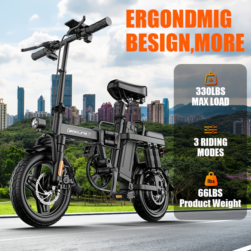 Adult Folding E-bike, Rated 500W\u002F350W (Peak 740W\u002F500W Motor)