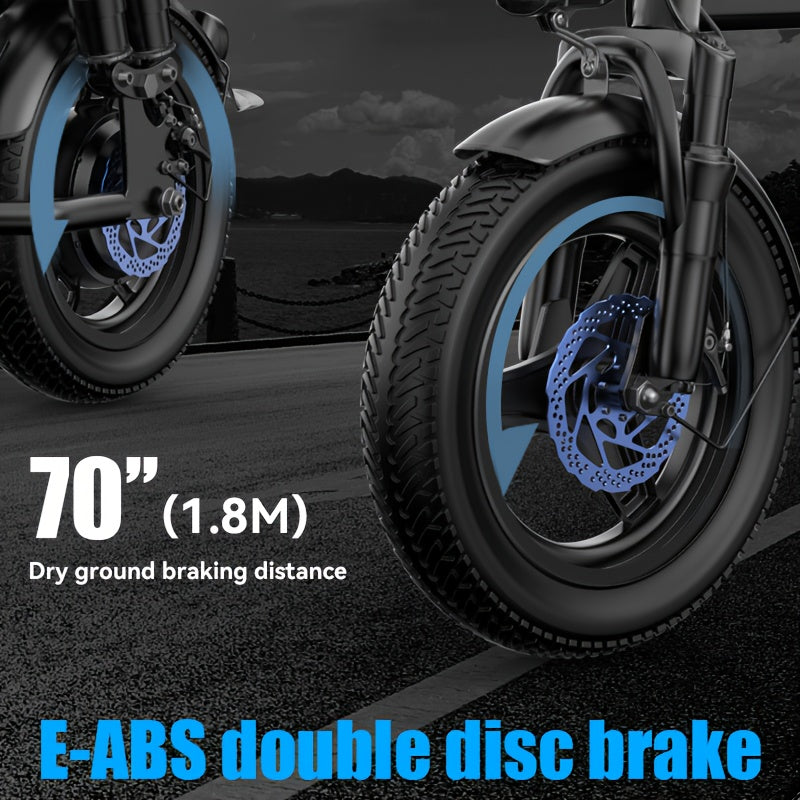Adult Folding E-bike, Rated 500W\u002F350W (Peak 740W\u002F500W Motor)