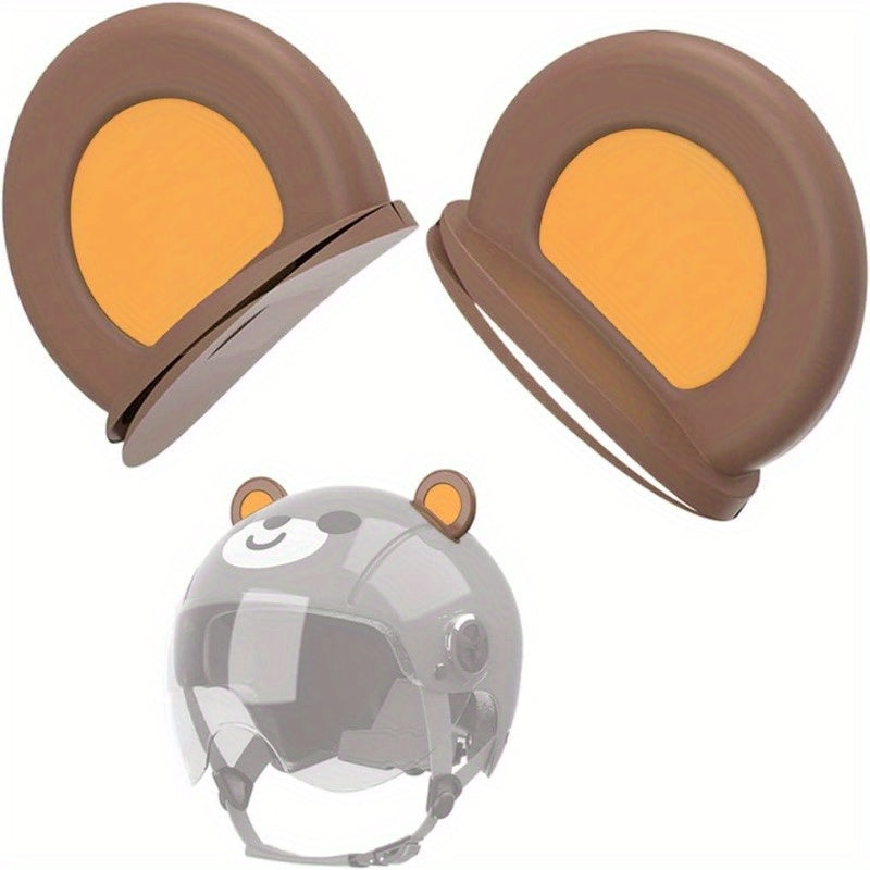 Set of 2 Cartoon Bear Fox Ears Designed for Ski Helmets