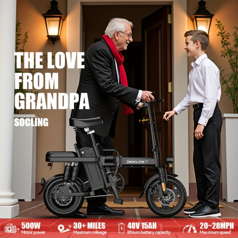 500W Electric Bike for Adults, 48V 8\u002F15AH Removable Battery, Maximum 25-28MPH & 35 Miles