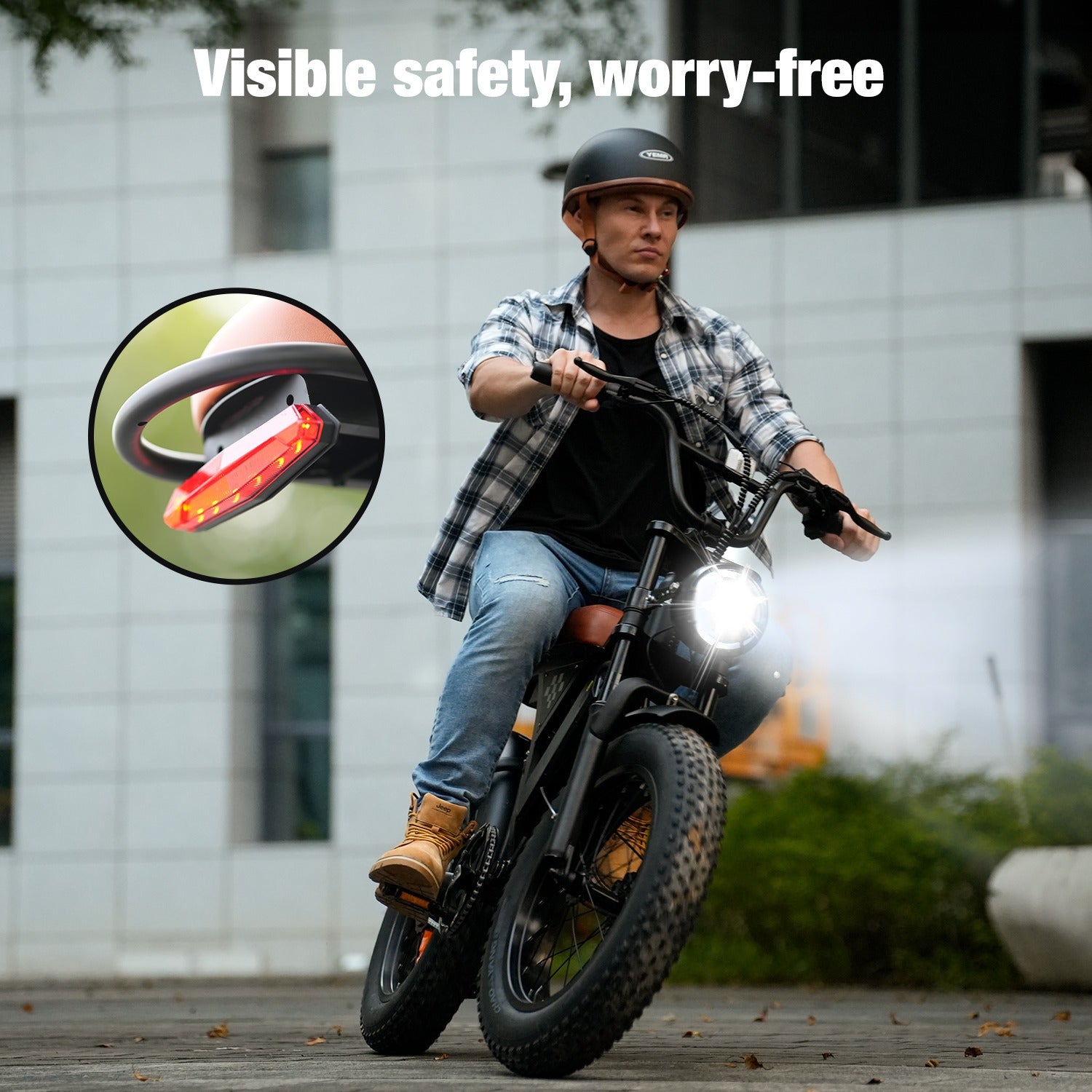 EB5 Adult All-Terrain Electric Bike, 500 Watt Motor, Top Speed 19 mph, Can Travel 55+ Miles, 20 Inch Thick Tires