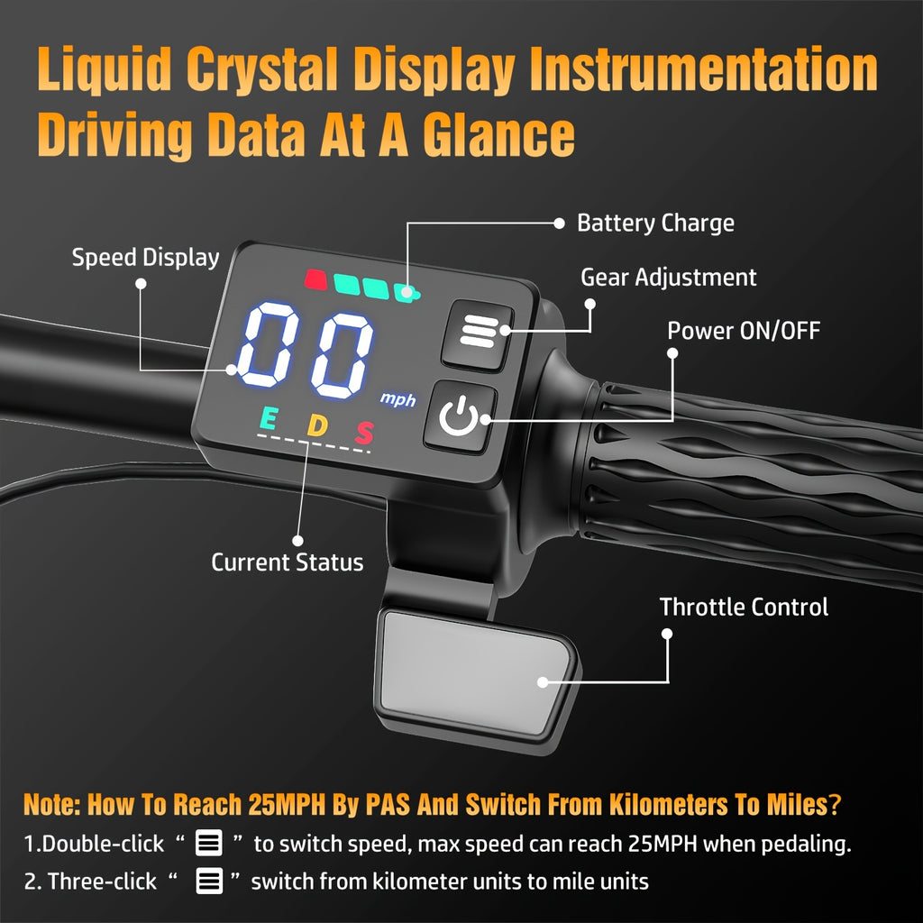 ASKGO Z6 Electric Bicycle with Rear Seat, 650W Peak Motor