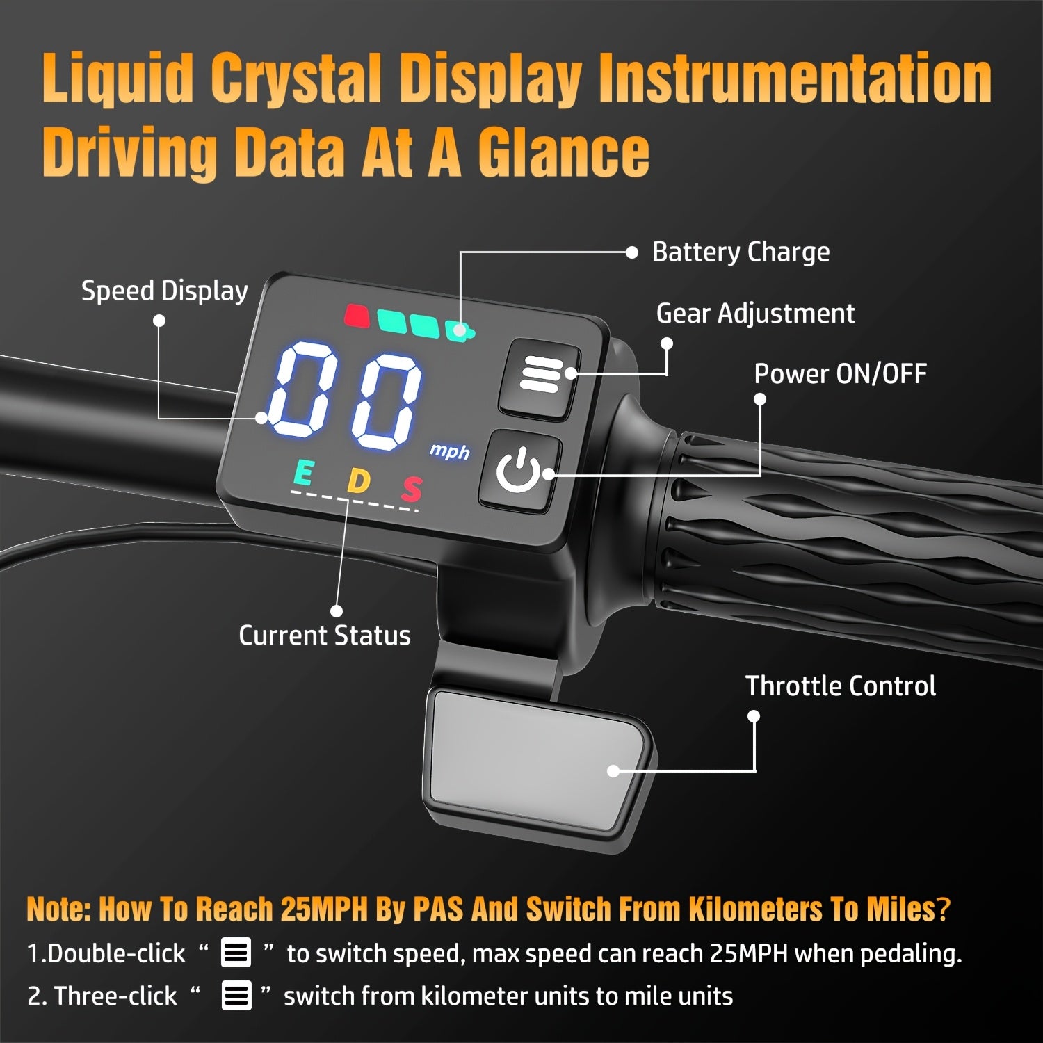 ASKGO Z6 Electric Bicycle with Rear Seat, 650W Peak Motor