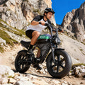 Electric Mountain Bike with Dual Suspension And Fat Tires, Featuring a 749W Motor