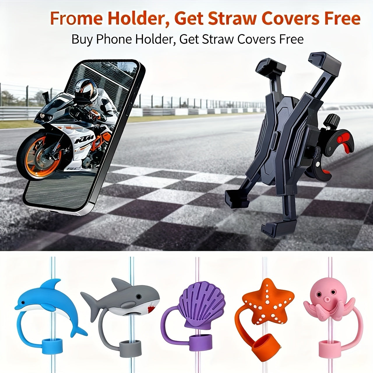 Motorcycle Phone Holder, Bicycle Phone Holder, 10S Quick Installation Phone Holder