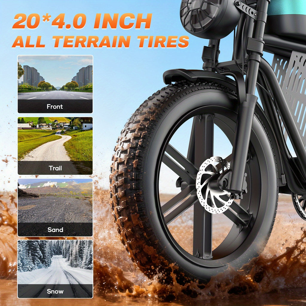 F30 Electric Bike - 48V 20Ah Battery, 749W Motor, 27.9MPH Speed, 65 Miles Range, 440LBS Load, 20\