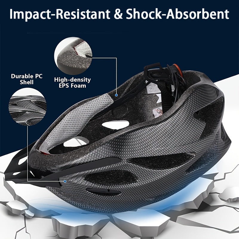 Bicycle Helmet, Unisex Adjustable Lightweight, Breathable Ventilated Honeycomb Design