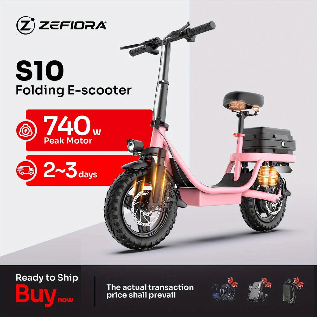 740W Peak Adult Folding Electric Bicycle, Commuter City Folding Electric Bicycle