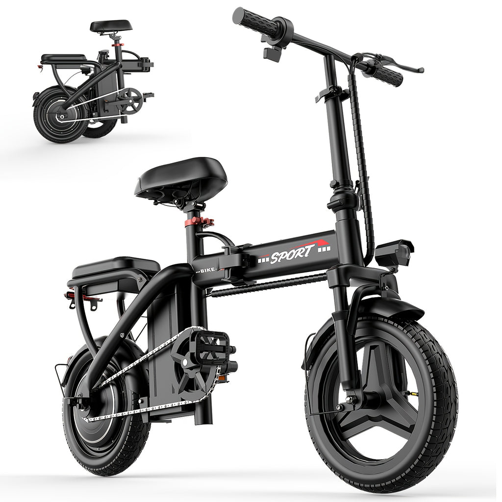 ASKGO Z6 Electric Bicycle with Rear Seat, 650W Peak Motor