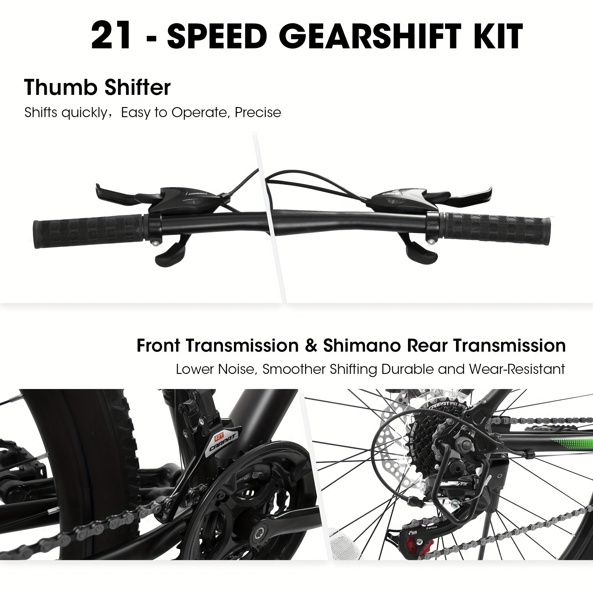 A27366 27 Inch Mountain Bike 21 Speed, Suspension Fork, Aluminum Frame Disc Brake