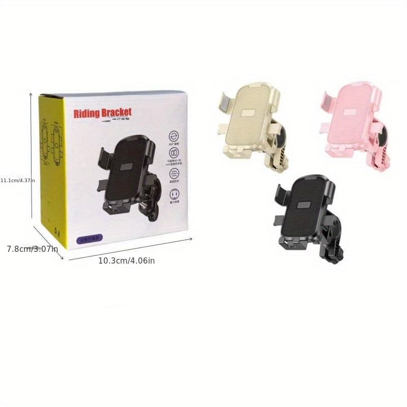 Bike\u002FE-Bike Motorcycle Phone Holder - Heavy-Duty Shockproof Anti-Shake Navigation Stand with Adjustable Clamp