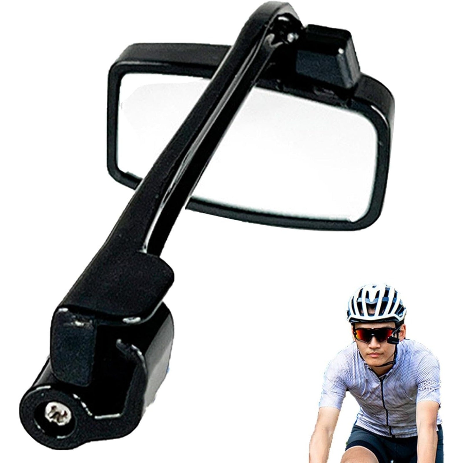 Adjustable Multi-Angle Eyeglass Mirrors - Convex Rearview Cycling Mirrors with Glasses
