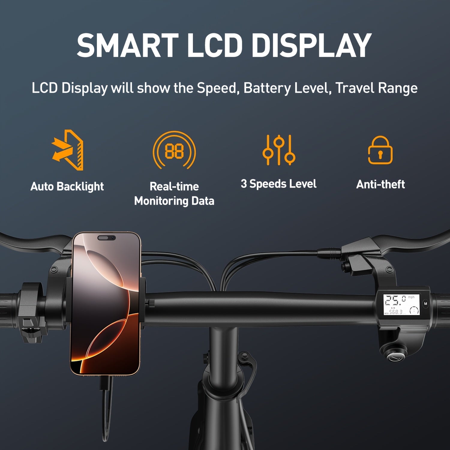 Three-Speed Folding Ebike with 20 MPH Fast Speed