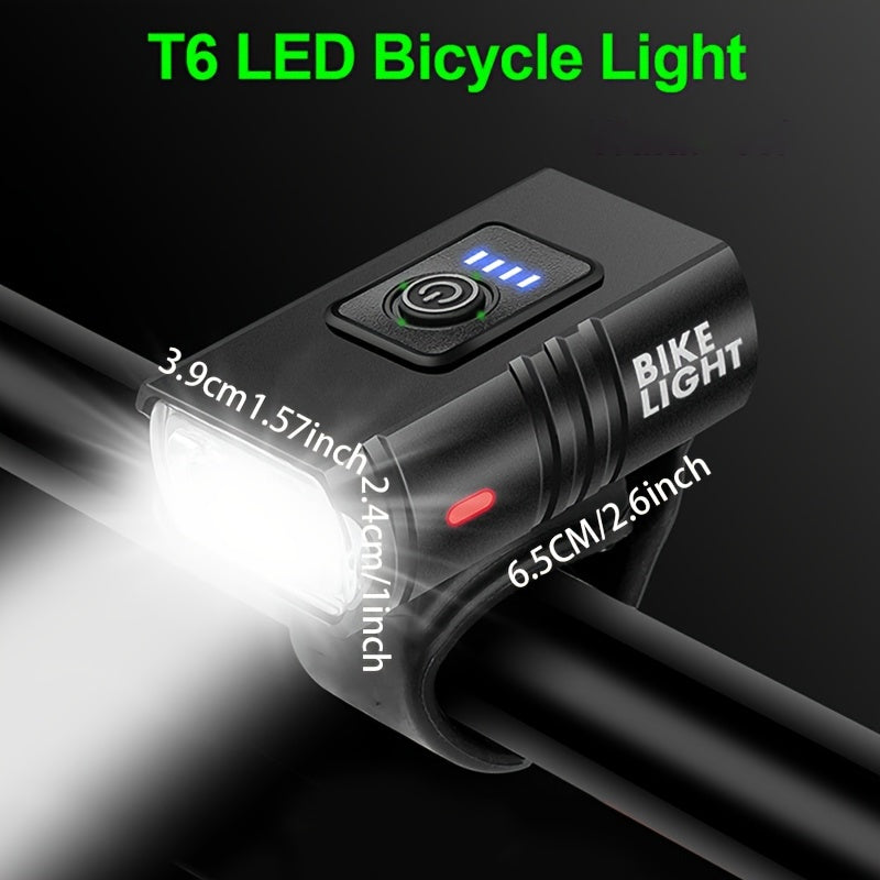New LED Bike Light 1000LM USB Rechargeable Power Display Mountain Road Cycling Front Lamp Flashlight Riding Equipment IPX4