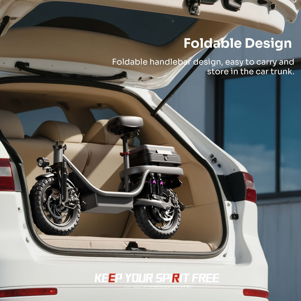 740W Peak Adult Folding Electric Bicycle, Commuter City Folding Electric Bicycle