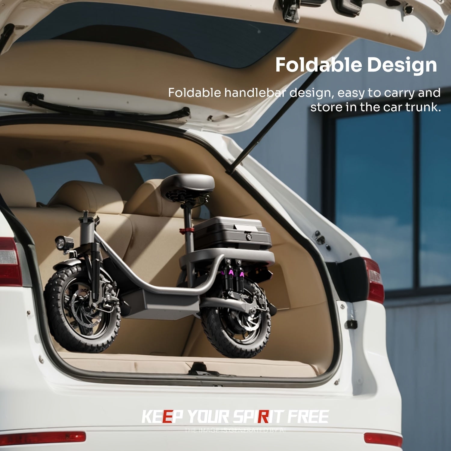 740W Peak Adult Folding Electric Bicycle, Commuter City Folding Electric Bicycle