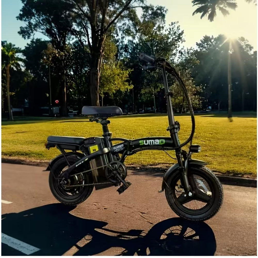 740W Lightweight Cool Off-road Folding Bike 20 Mph, 35 Miles Of Range, Removable Battery