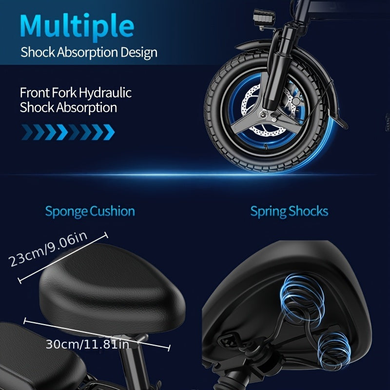 White Professional Folding Electric Bicycle Daxibu